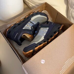 On Running Women’s Trail Sneakers - Navy, Gray & Orange